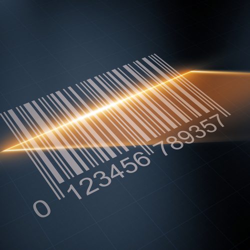 Scan barcode with the laser strip. 3d illustration Scan barcode with the laser strip. 3d illustration